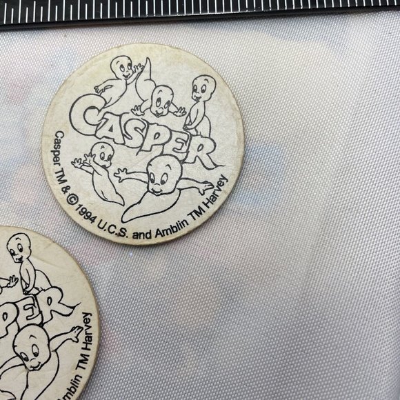 Vintage Game Pog Classics Milk Cap Milkcap Marker Casper Ghost Lot Of 5 - Picture 7 of 12